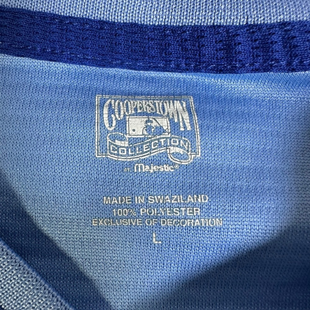 Majestic Cooperstown Collection Chicago Cubs Vintage Bear Jersey Blue Mens Large - Picture 3 of 10